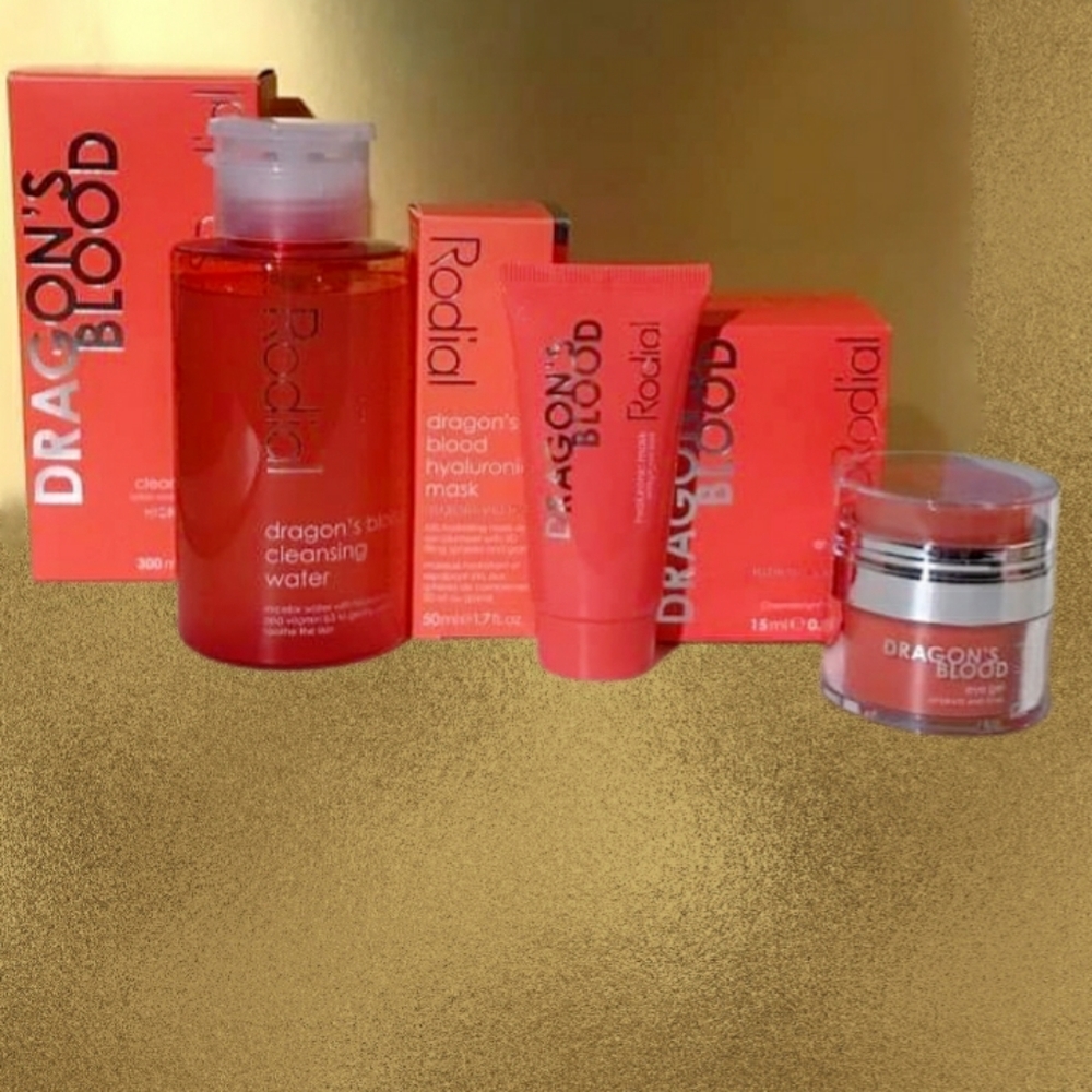 Rodial Dragon's Blood Bundle Gift Set: Eye Gel HA Mask Cleansing Water *BNIB - Picture 16 of 16